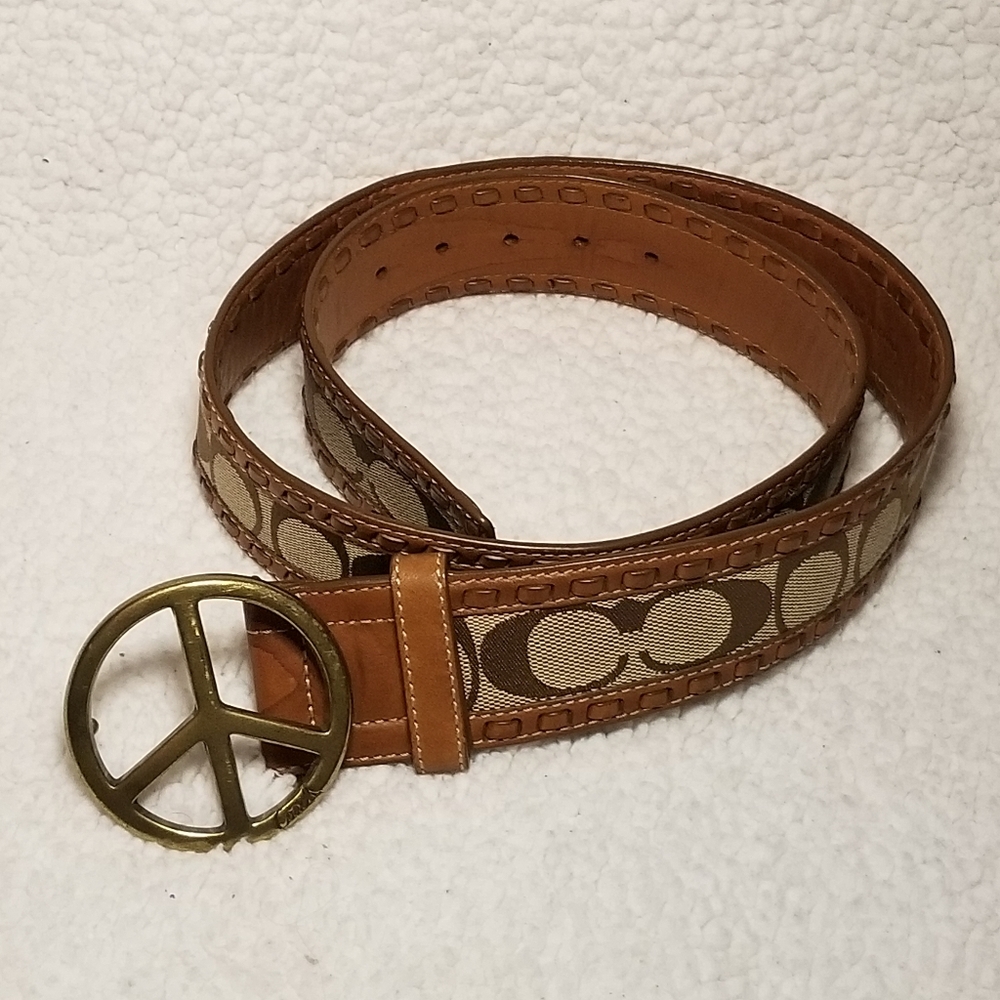 Coach Peace Buckle Belt sz Small
